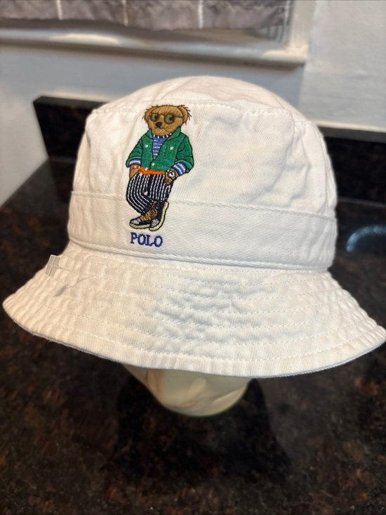 Polo Ralph Lauren Accessories - Polo by Ralph Lauren White Bear Embroidered Bucket Hat